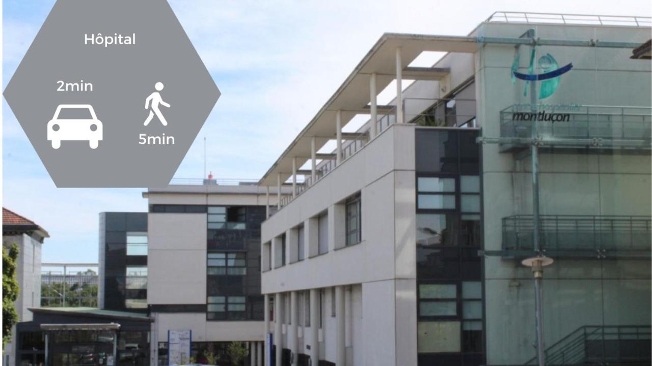 "Le Savanna" Magnifique T3 Montlucon Centre - Hopital - Parking Gratuit Kültér fotó